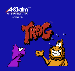Trog title screen for NES